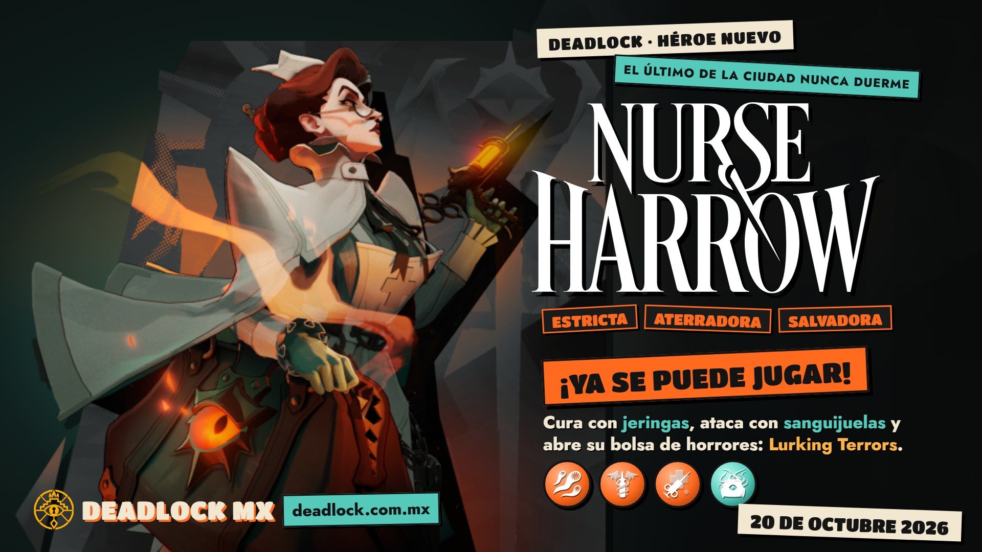 Nurse Harrow ya está en Deadlock: sus sanguijuelas, sus jeringas y su definitiva