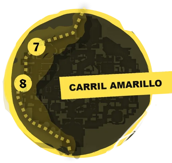Mapa del carril amarillo York