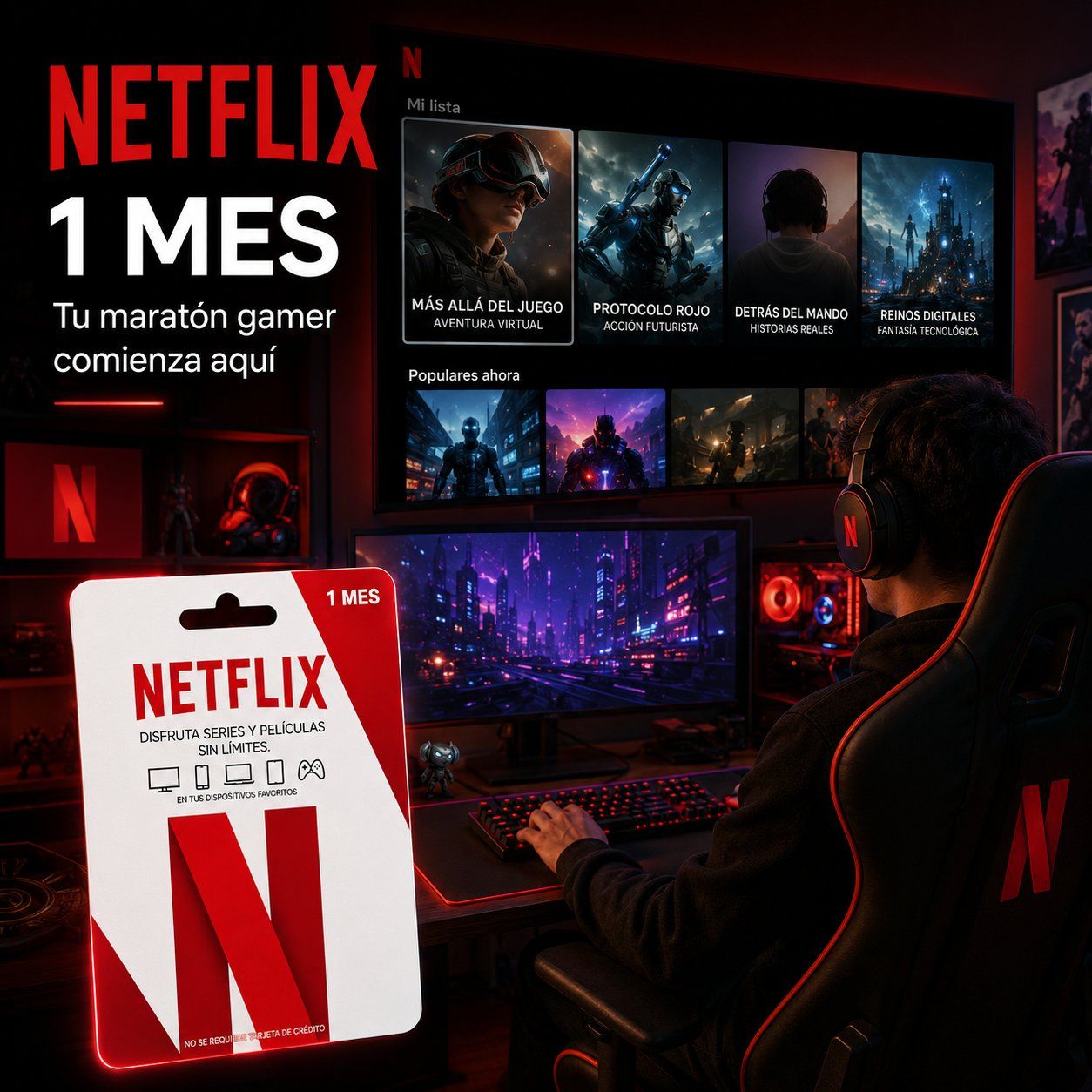 🎬 Netflix 1 mes