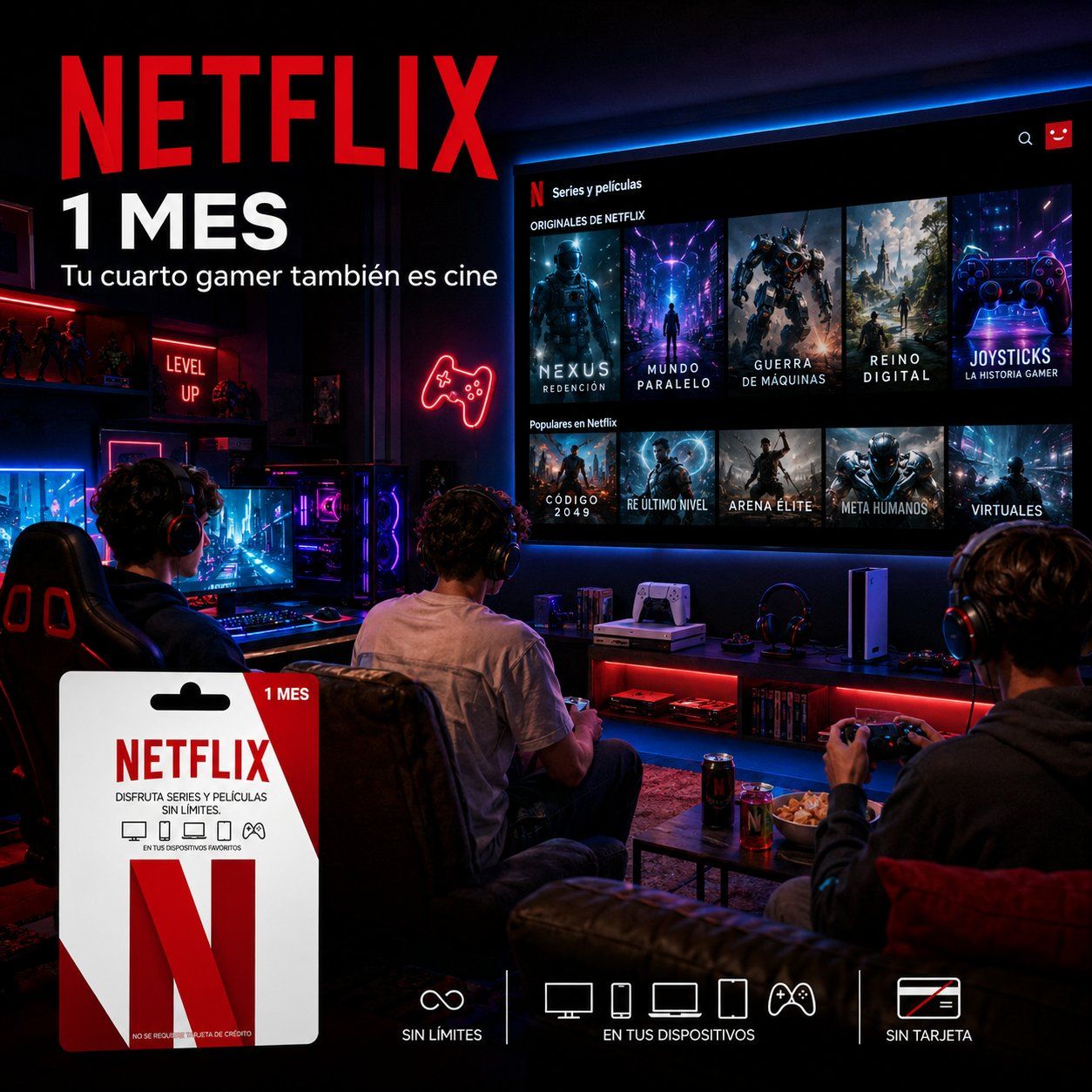 🎬 Netflix 1 mes