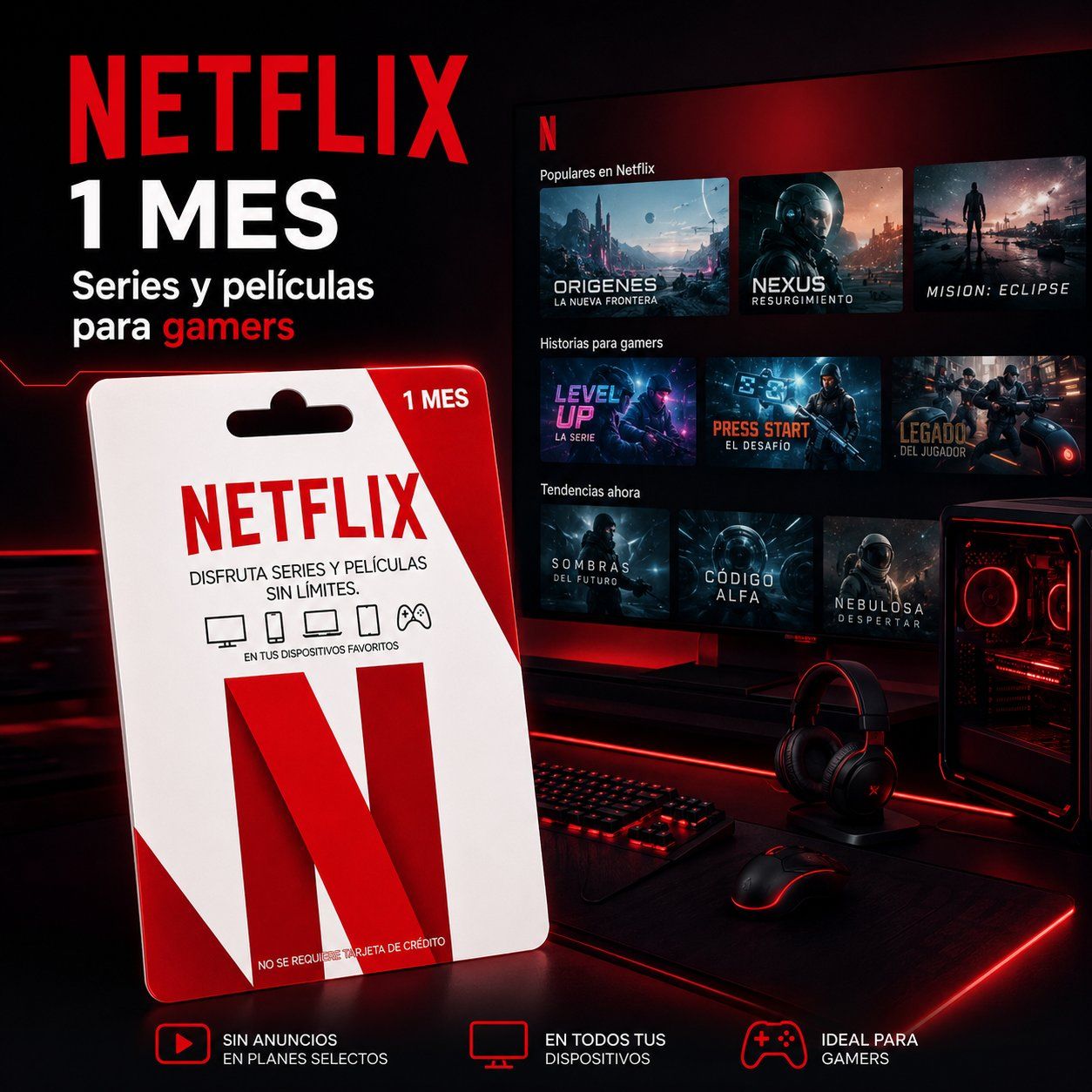 🎬 Netflix 1 mes