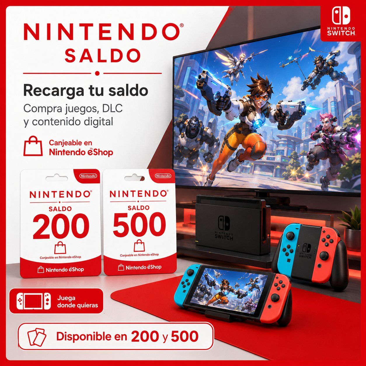 🎮 Nintendo eShop $200 MXN